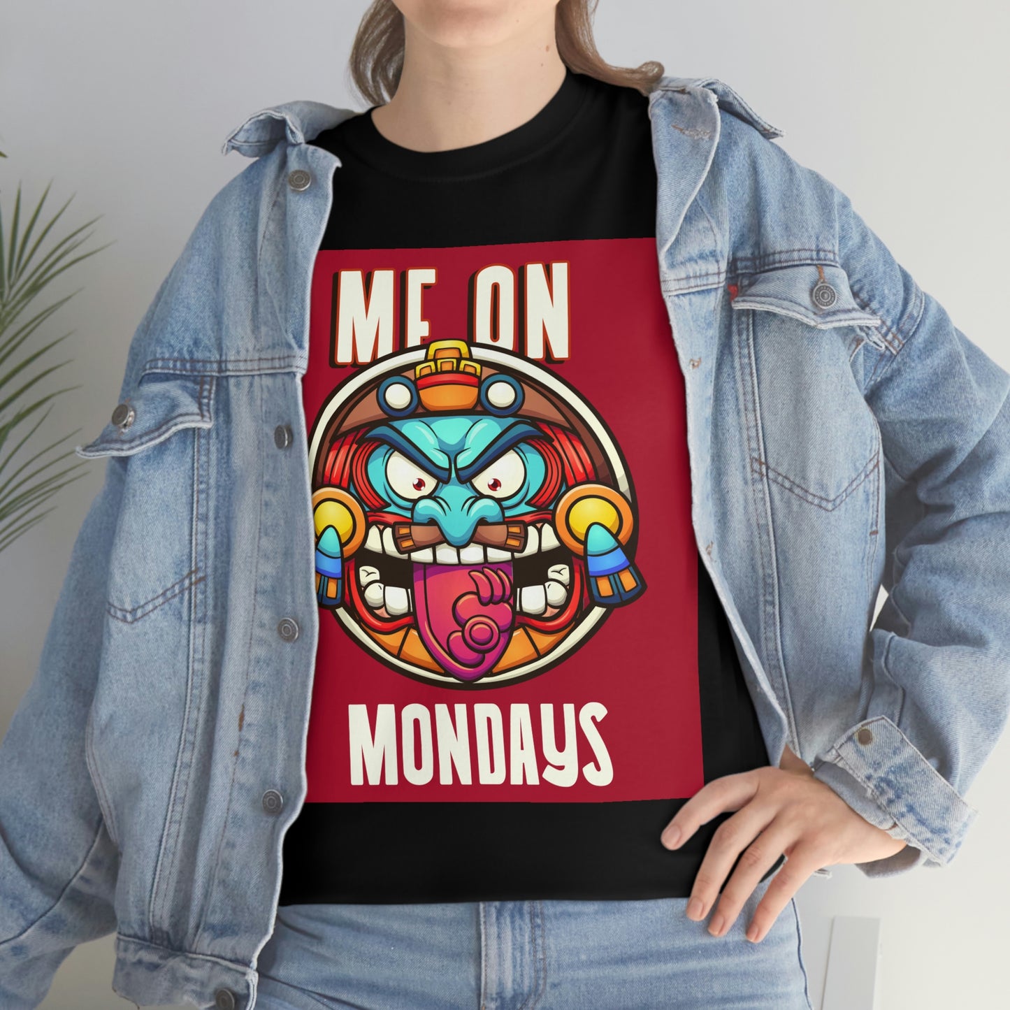ME ON MONDAYS (RED) Unisex Heavy Cotton Tee