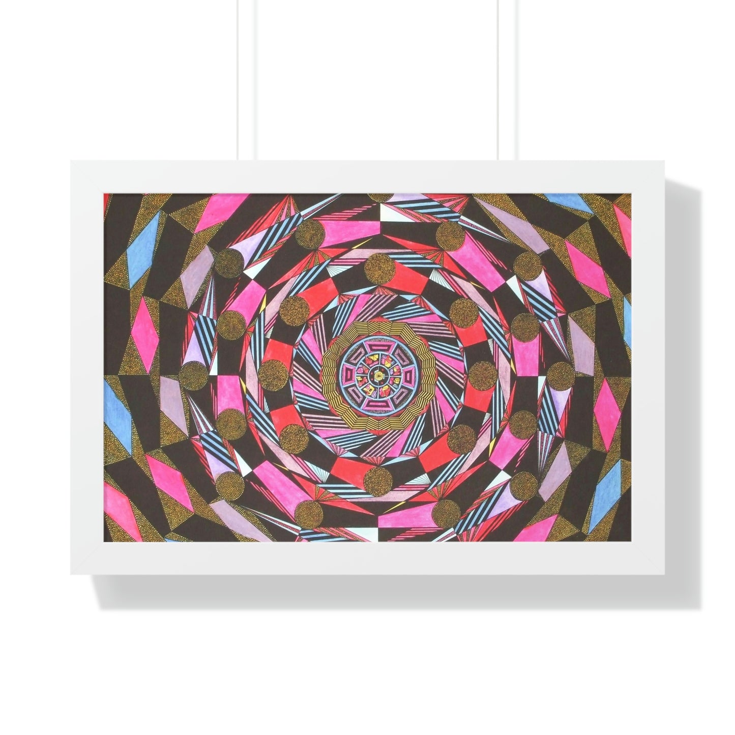 THE ABSTRACT COLONNADE Framed Horizontal Poster