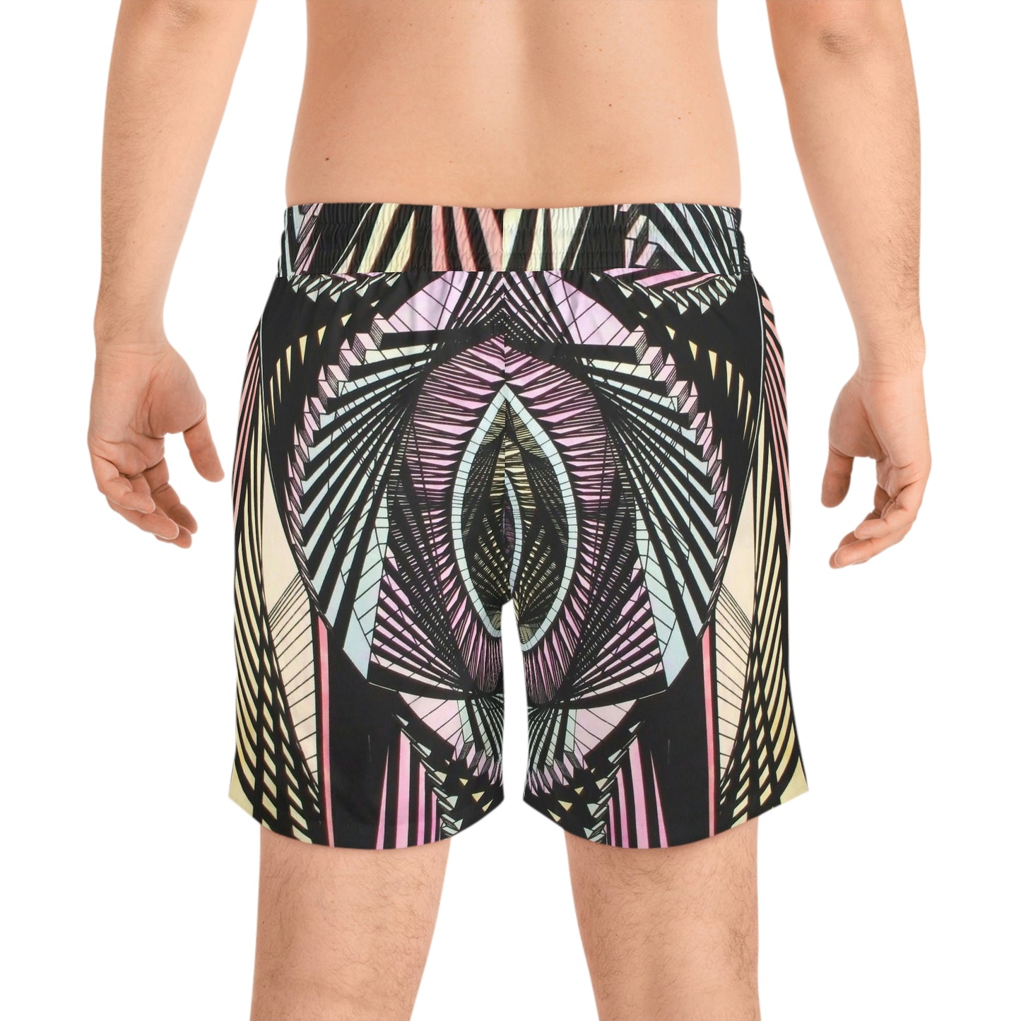 CITADEL (PASTEL) Men's Mid-Length Swim Shorts (AOP)