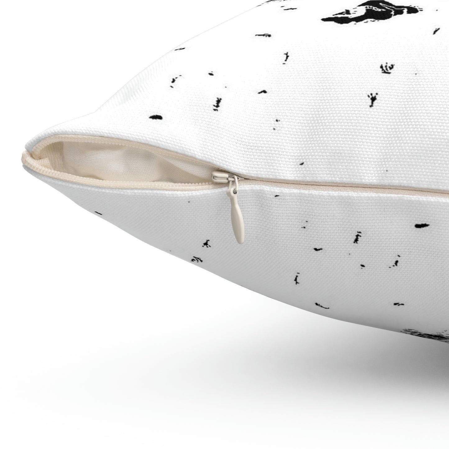 WONDERLUST (REVERSE BLACK & WHITE) Spun Polyester Square Pillow