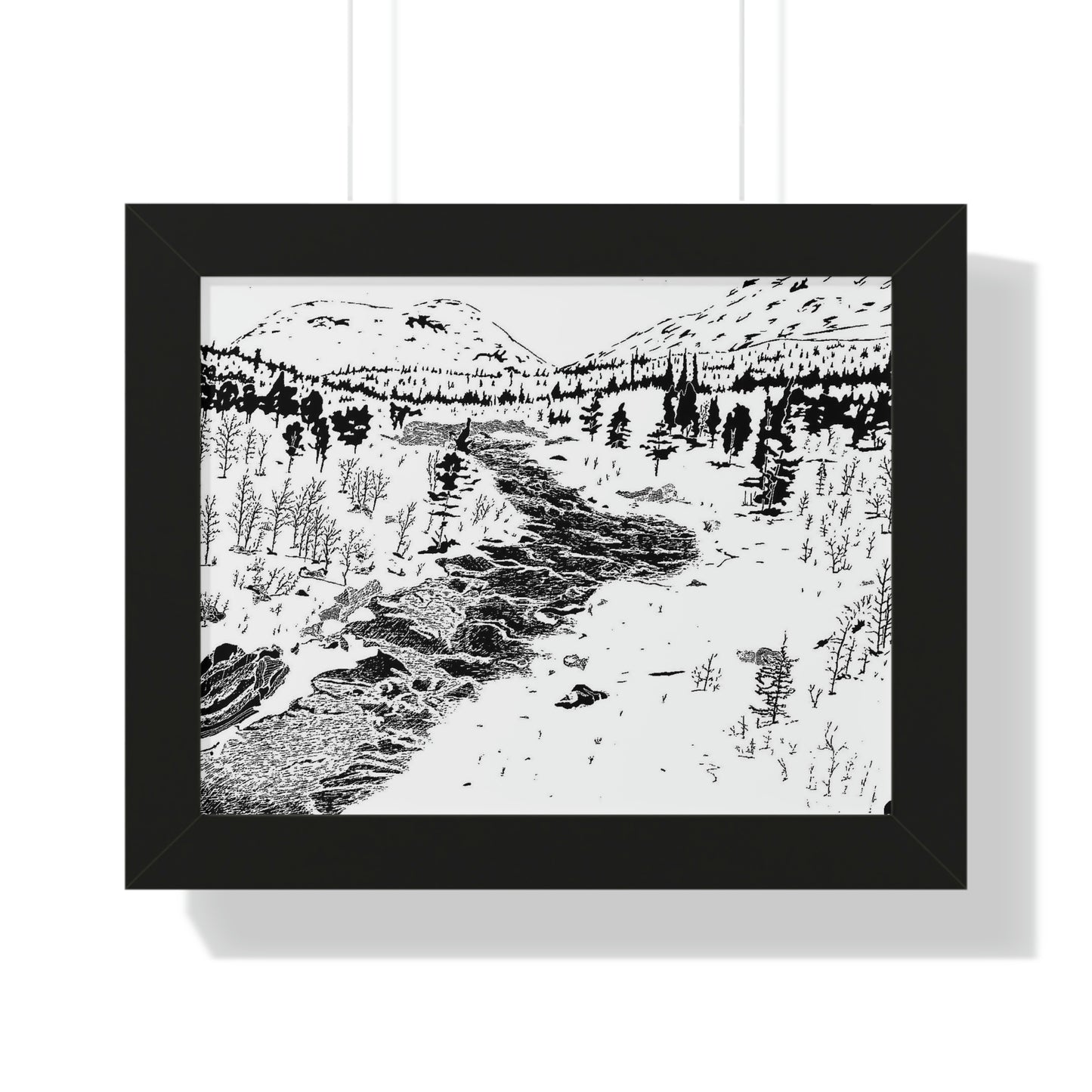 WONDERLUST (REVERSE BLACK & WHITE) Framed Horizontal Poster