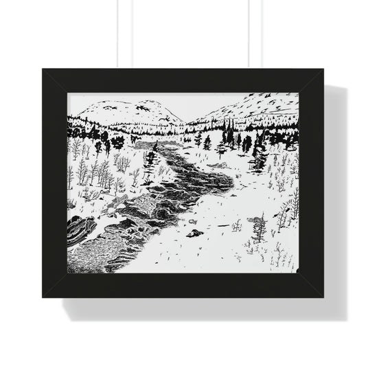 WONDERLUST (REVERSE BLACK & WHITE) Framed Horizontal Poster