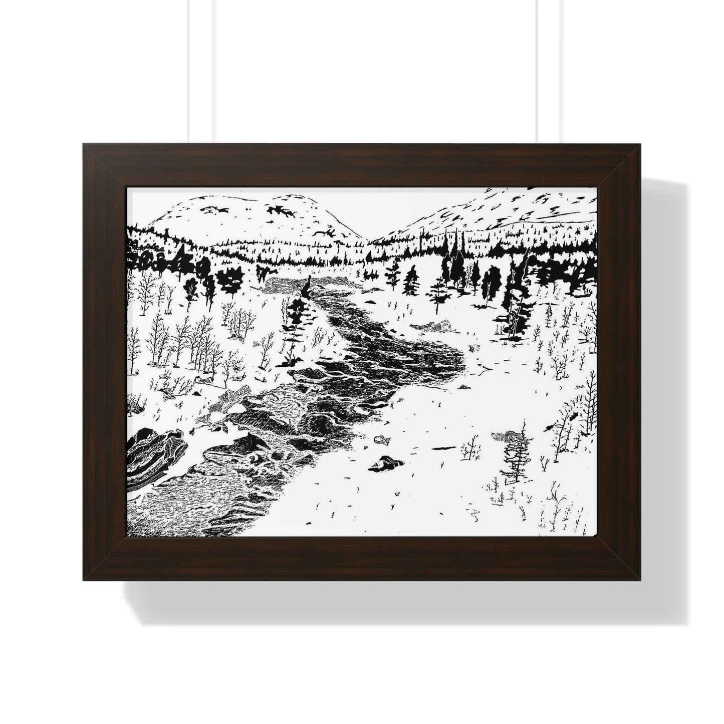 WONDERLUST (REVERSE BLACK & WHITE) Framed Horizontal Poster
