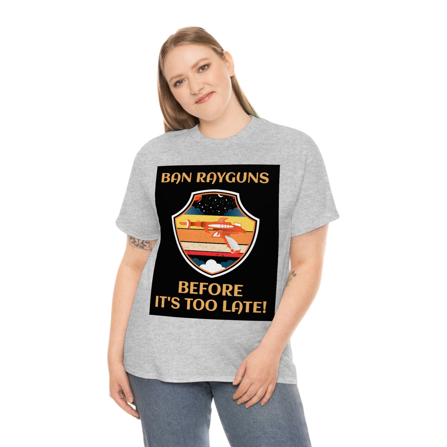 BAN RAYGUNS Unisex Heavy Cotton Tee