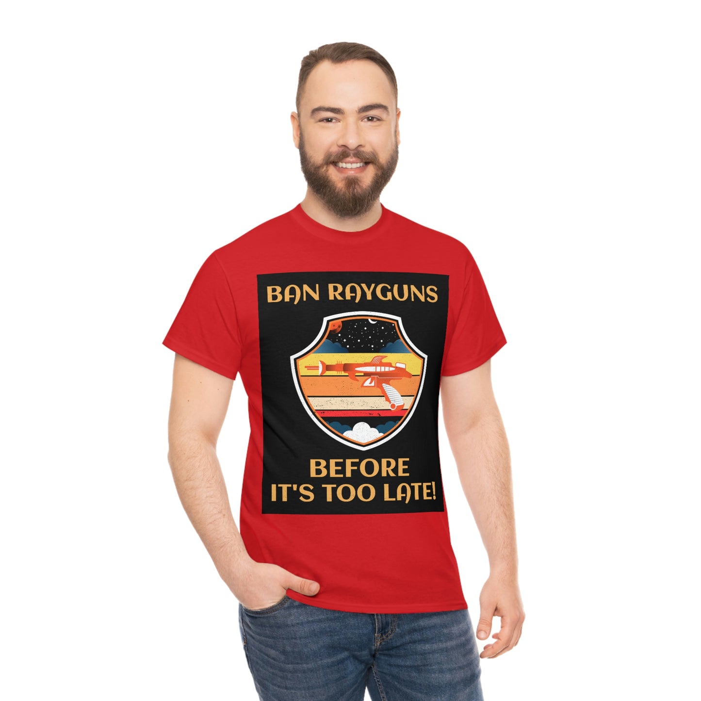 BAN RAYGUNS Unisex Heavy Cotton Tee