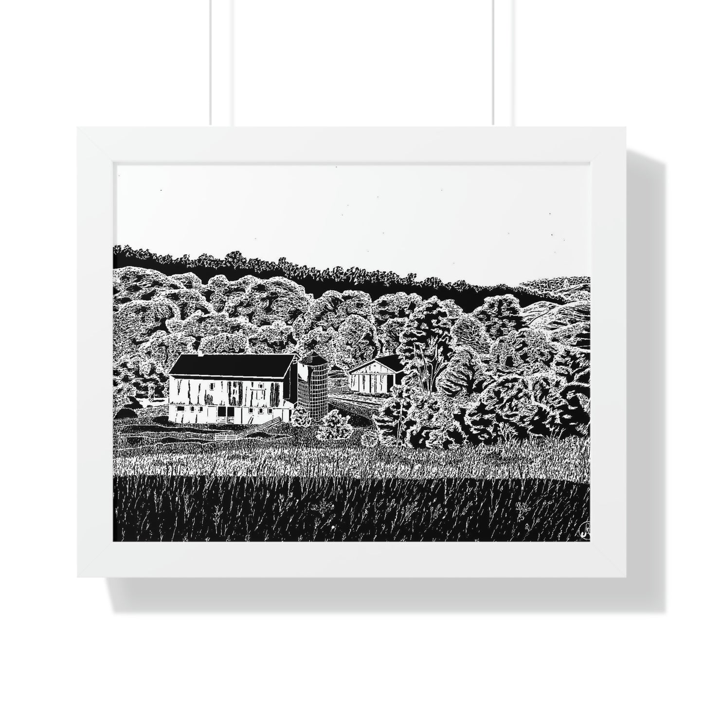 IMPASS (REVERSE BLACK & WHITE) Framed Horizontal Poster