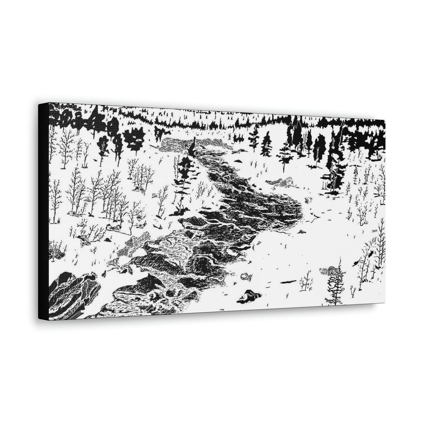 WONDERLUST Reversed Black & White Canvas Gallery Wraps