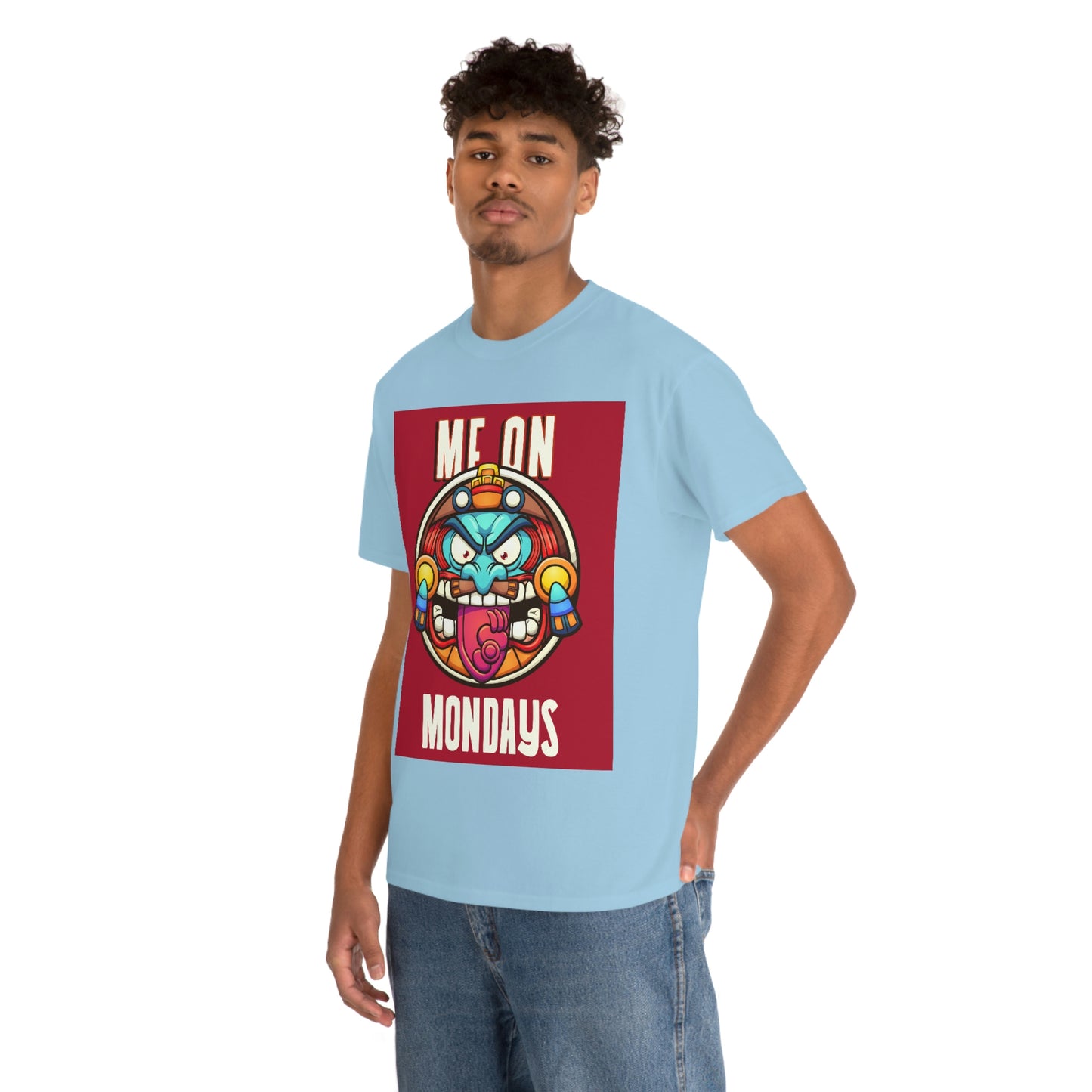 ME ON MONDAYS (RED) Unisex Heavy Cotton Tee