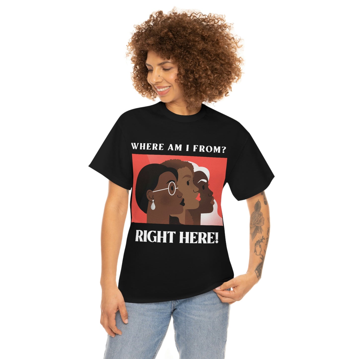 WHERE AM I FROM? Unisex Heavy Cotton Tee