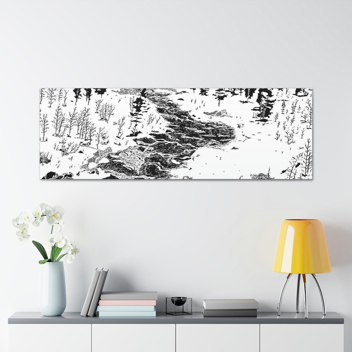 WONDERLUST Reversed Black & White Canvas Gallery Wraps