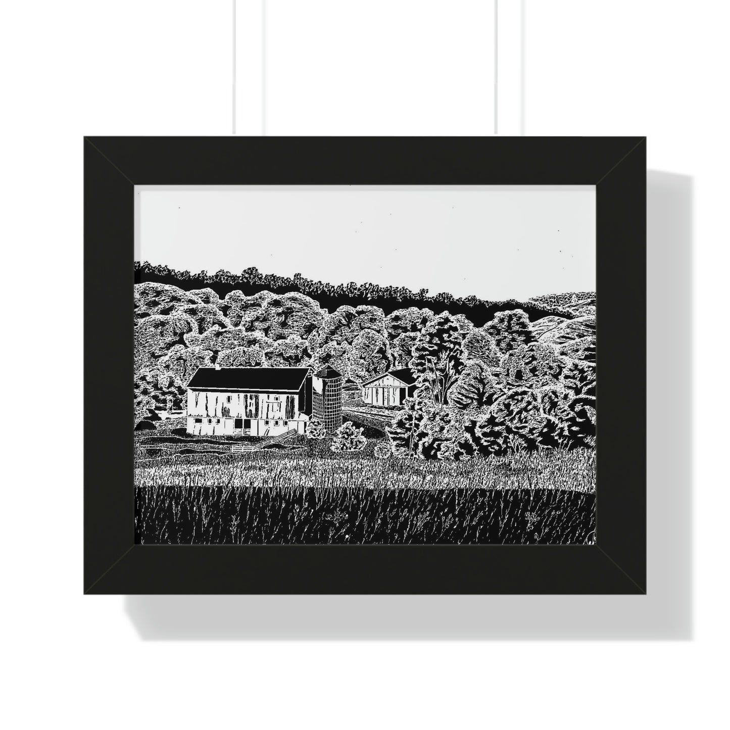 IMPASS (REVERSE BLACK & WHITE) Framed Horizontal Poster