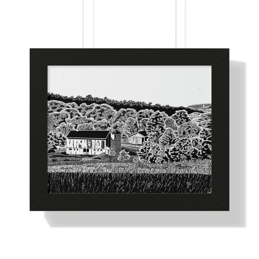 IMPASS (REVERSE BLACK & WHITE) Framed Horizontal Poster