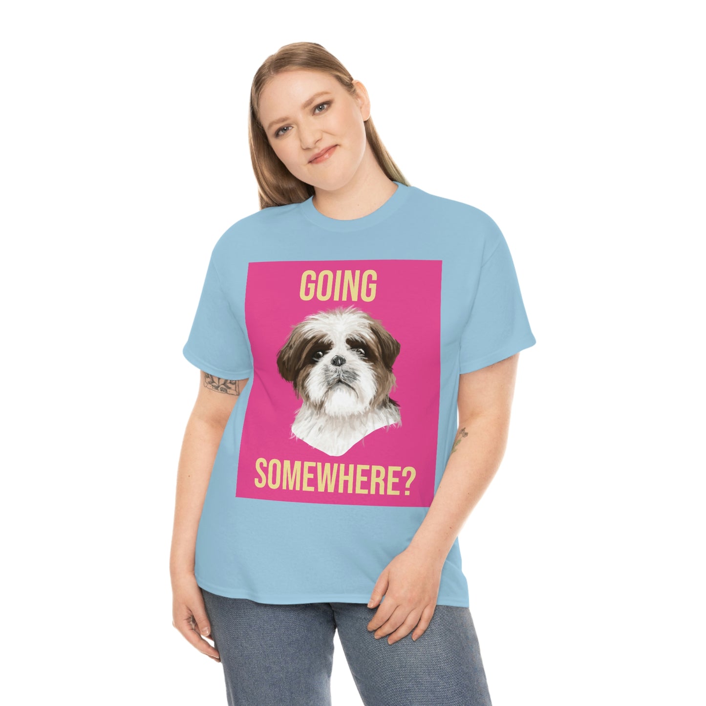 GOING SOMEWHERE? Unisex Heavy Cotton Tee