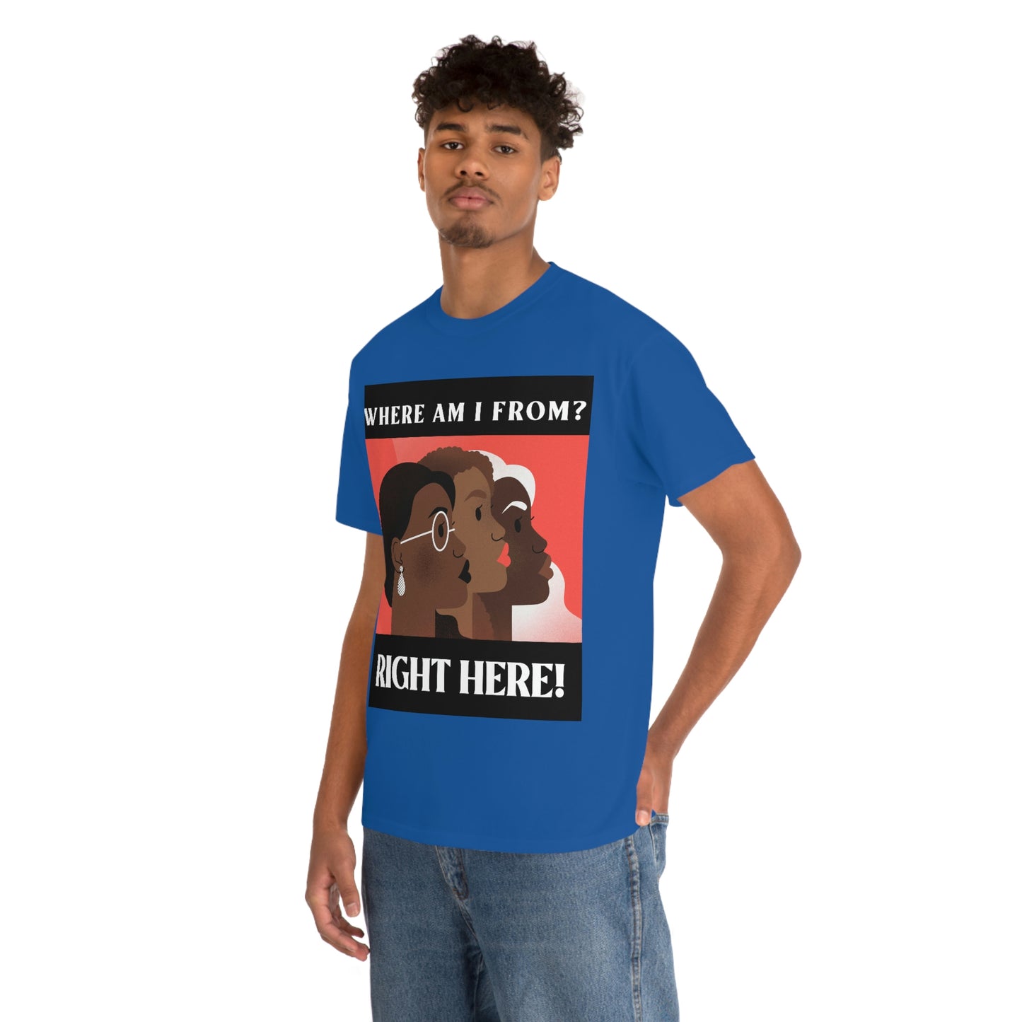 WHERE AM I FROM? Unisex Heavy Cotton Tee