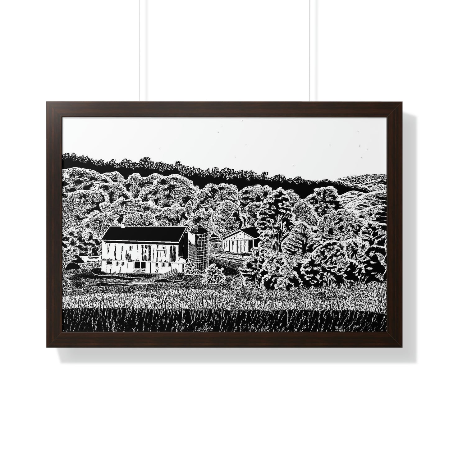 IMPASS (REVERSE BLACK & WHITE) Framed Horizontal Poster