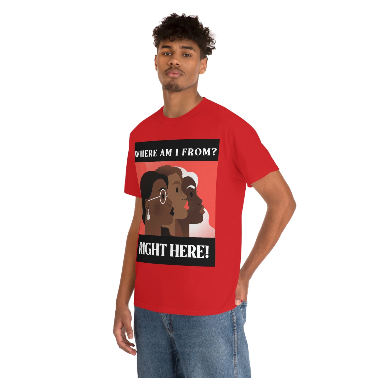 WHERE AM I FROM? Unisex Heavy Cotton Tee