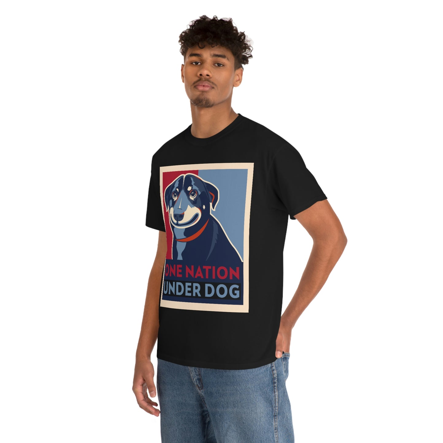ONE NATION UNDER DOG Unisex Heavy Cotton Tee