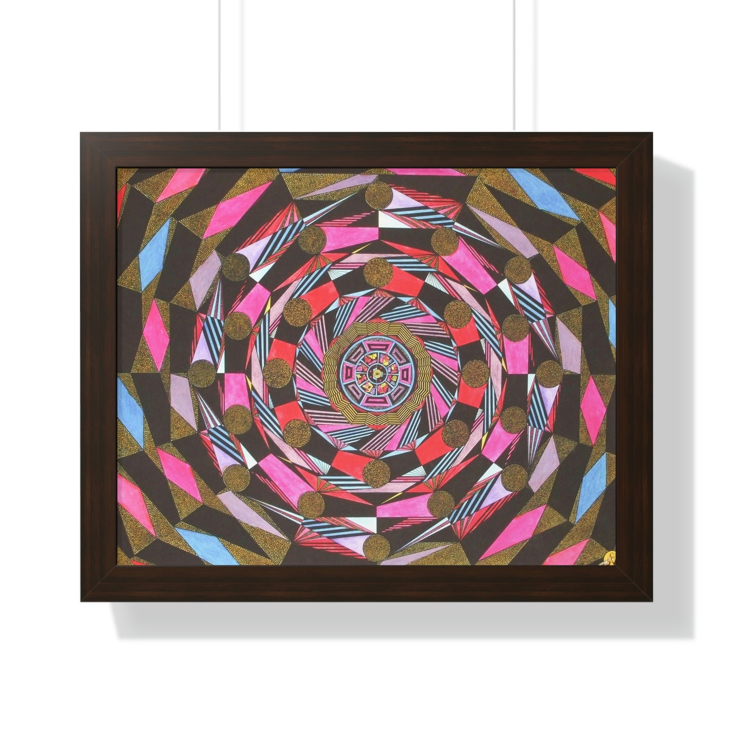 THE ABSTRACT COLONNADE Framed Horizontal Poster