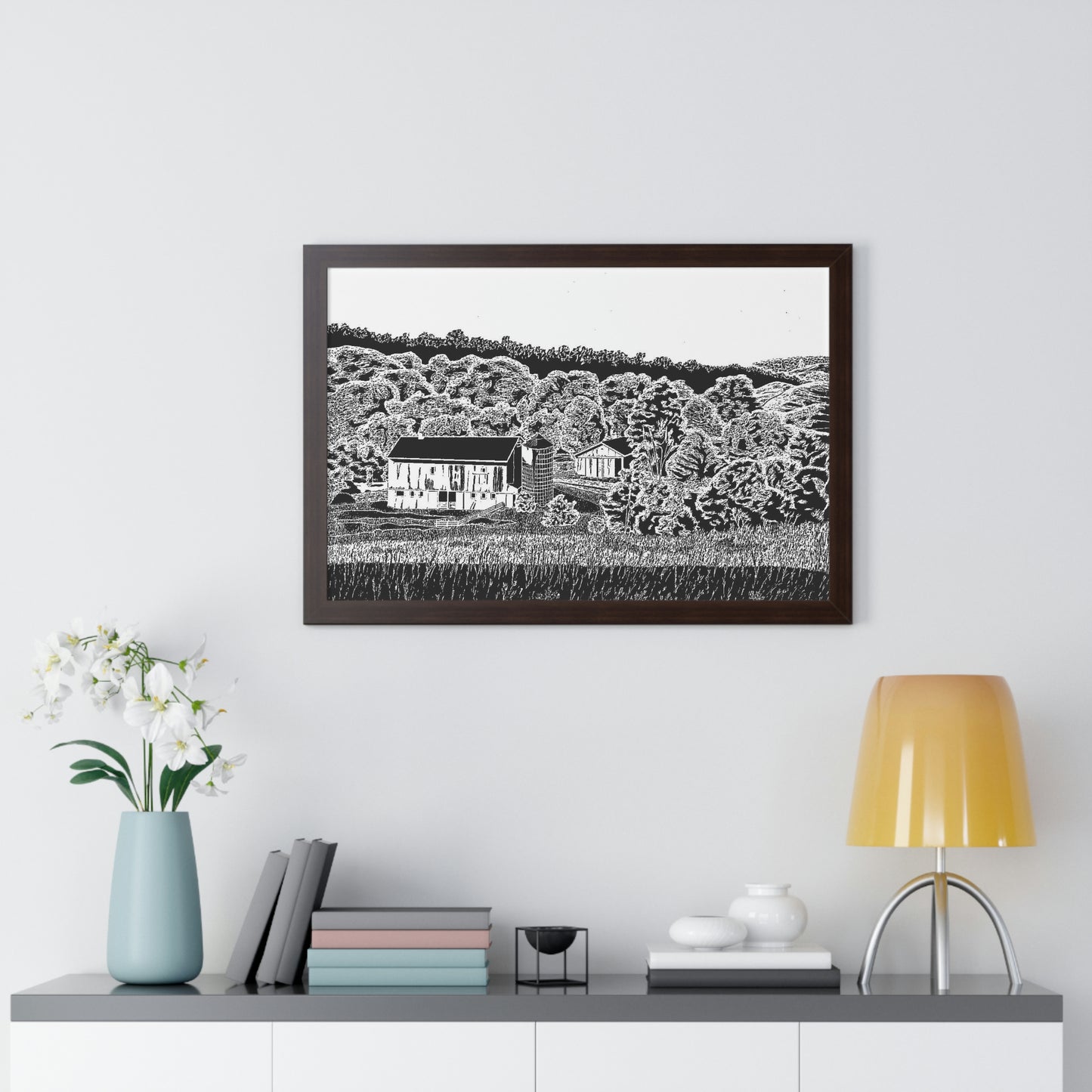 IMPASS (REVERSE BLACK & WHITE) Framed Horizontal Poster