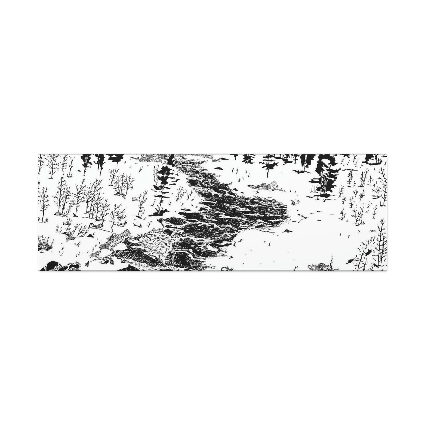 WONDERLUST Reversed Black & White Canvas Gallery Wraps