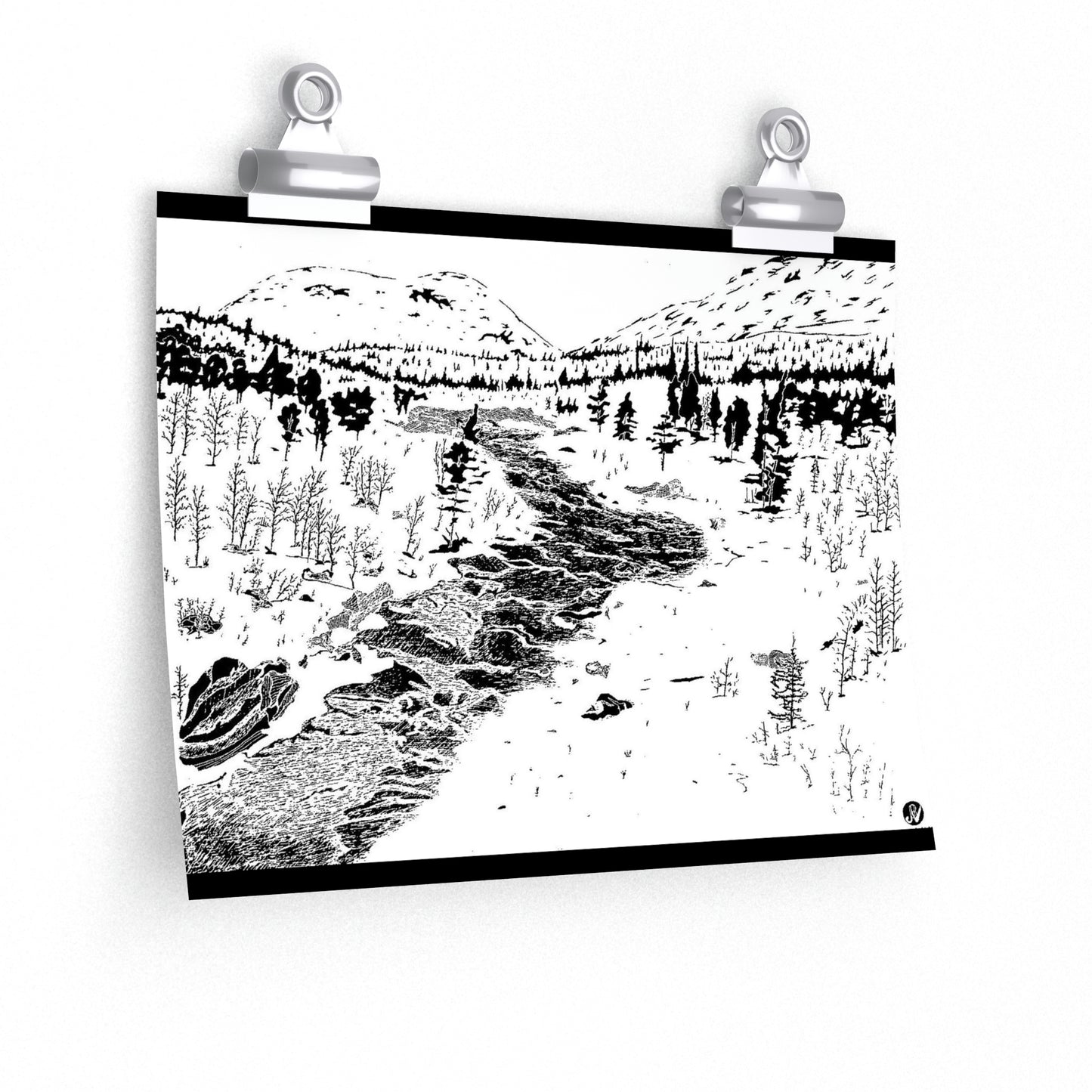 WONDERLUST(REVERSE BLACK & WHITE) Premium Matte horizontal posters
