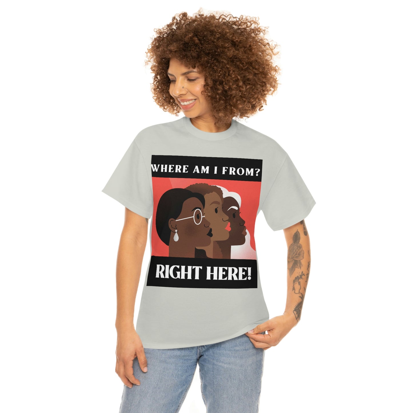 WHERE AM I FROM? Unisex Heavy Cotton Tee