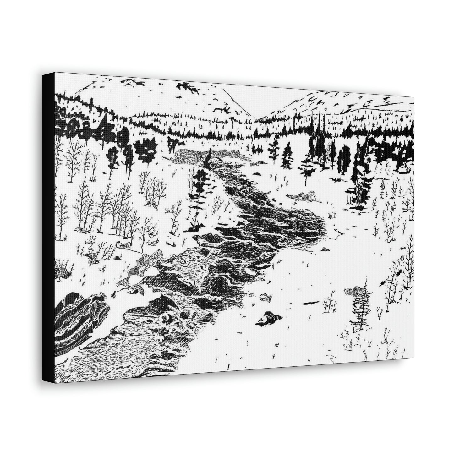 WONDERLUST Reversed Black & White Canvas Gallery Wraps