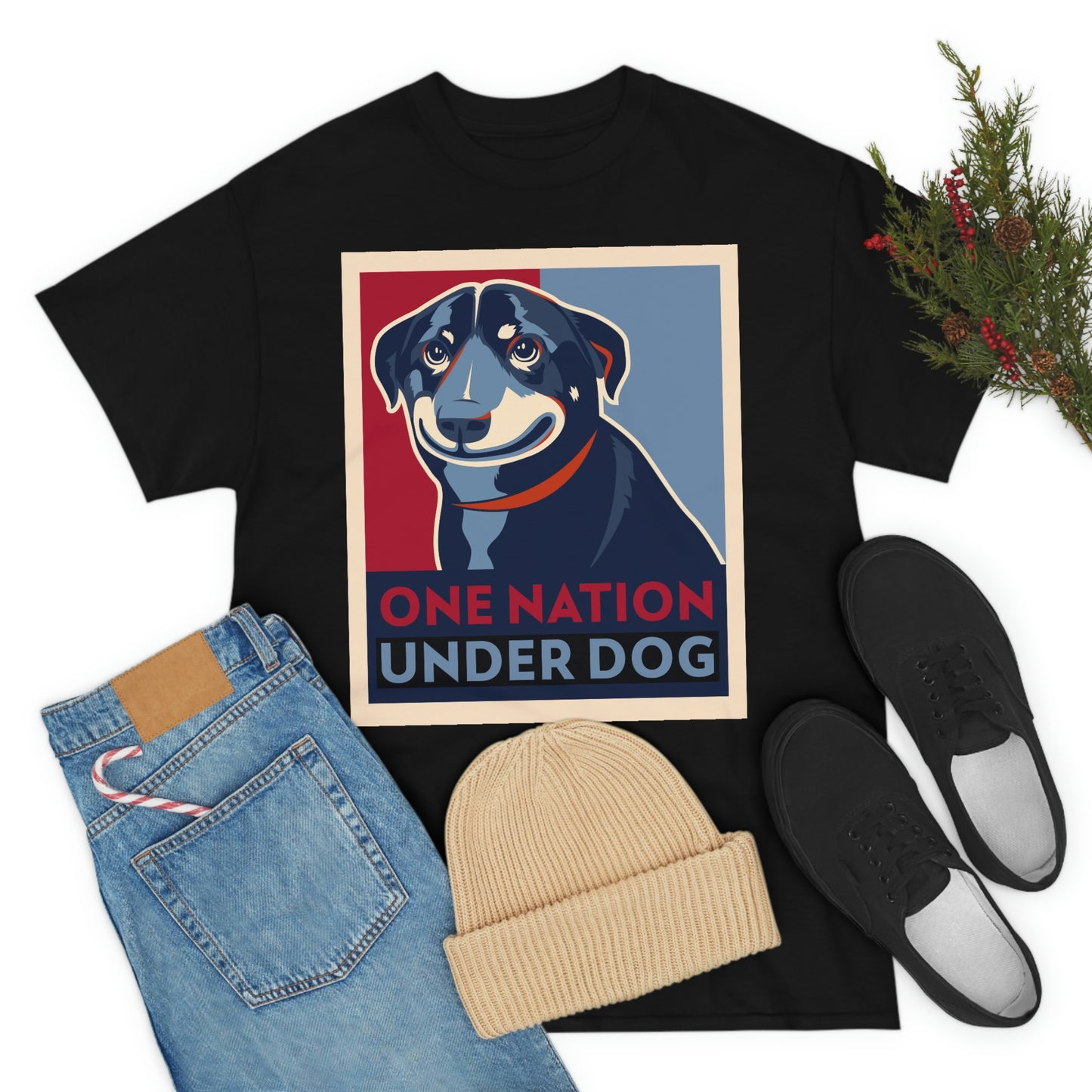ONE NATION UNDER DOG Unisex Heavy Cotton Tee
