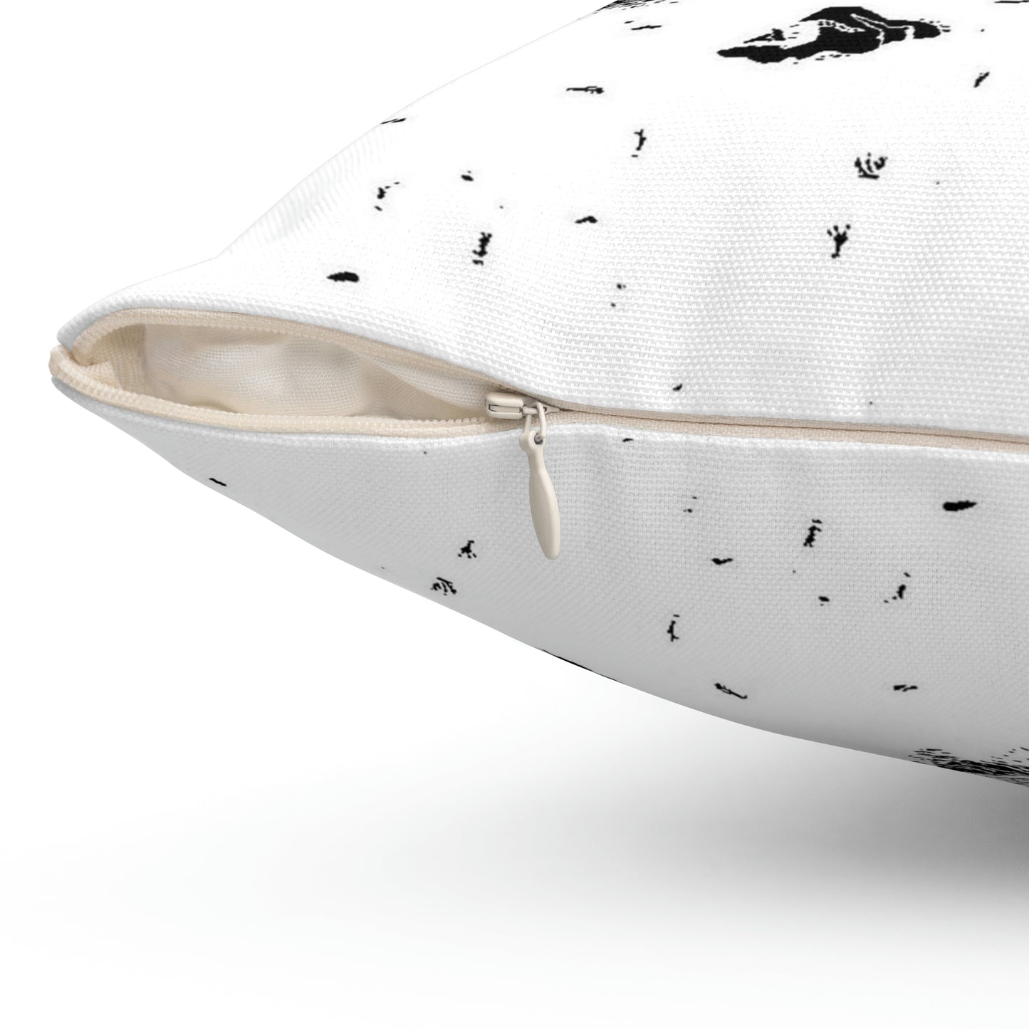 WONDERLUST (REVERSE BLACK & WHITE) Spun Polyester Square Pillow
