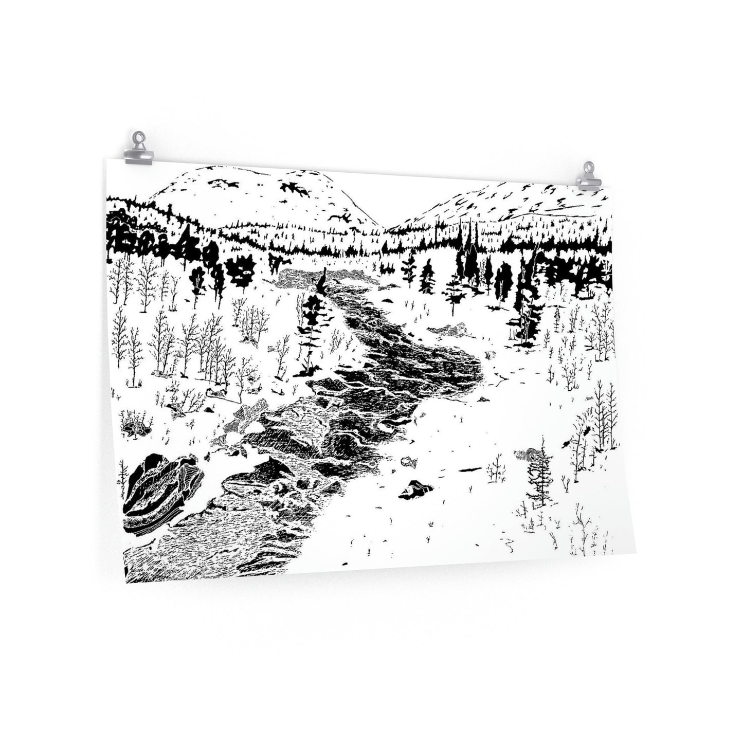 WONDERLUST(REVERSE BLACK & WHITE) Premium Matte horizontal posters