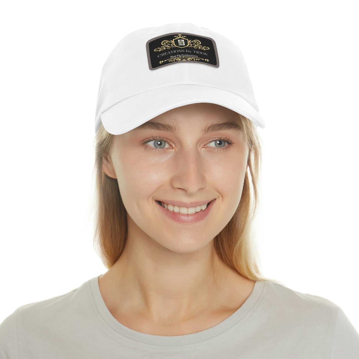CREATIONS BY TIGOV Dad Hat with Leather Patch