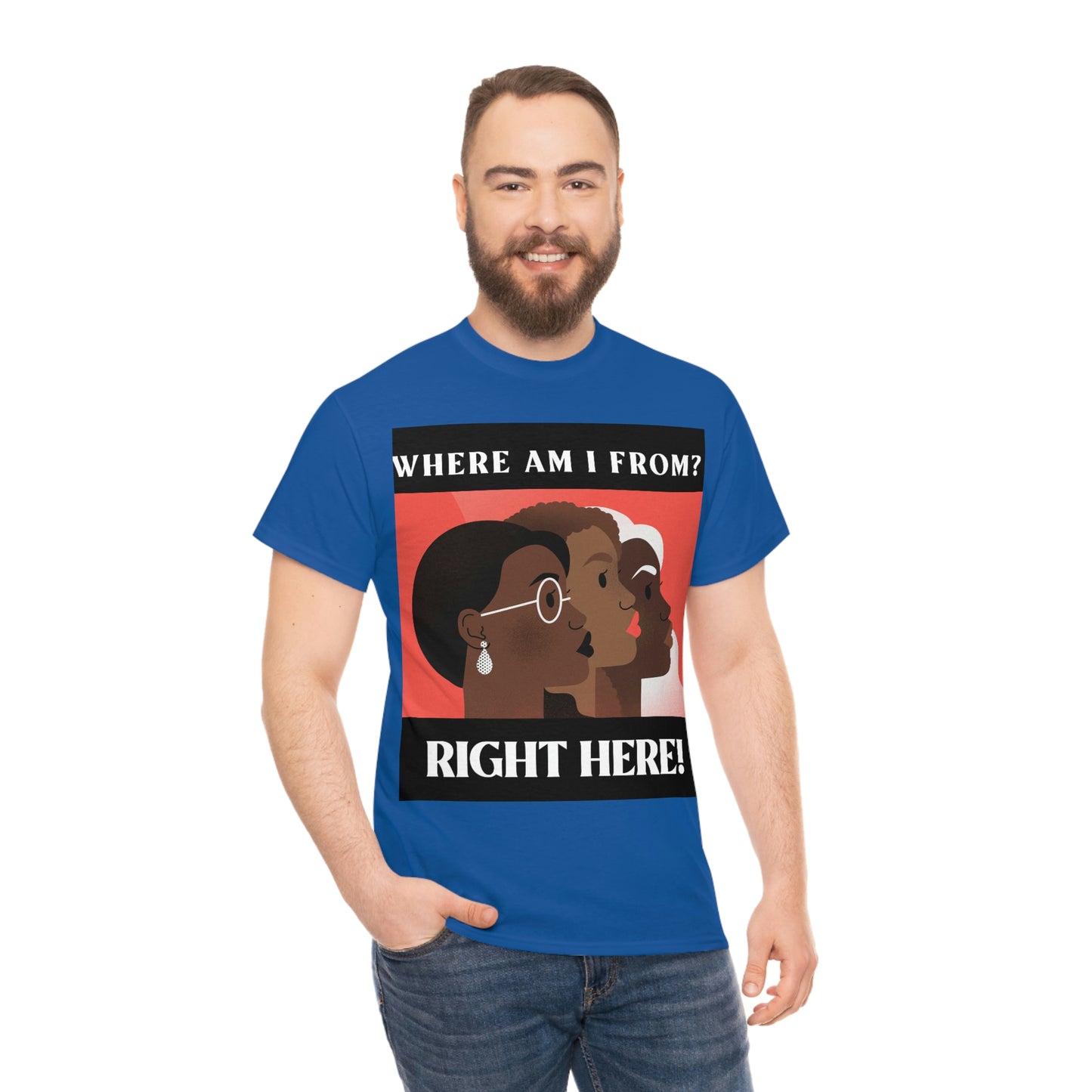 WHERE AM I FROM? Unisex Heavy Cotton Tee