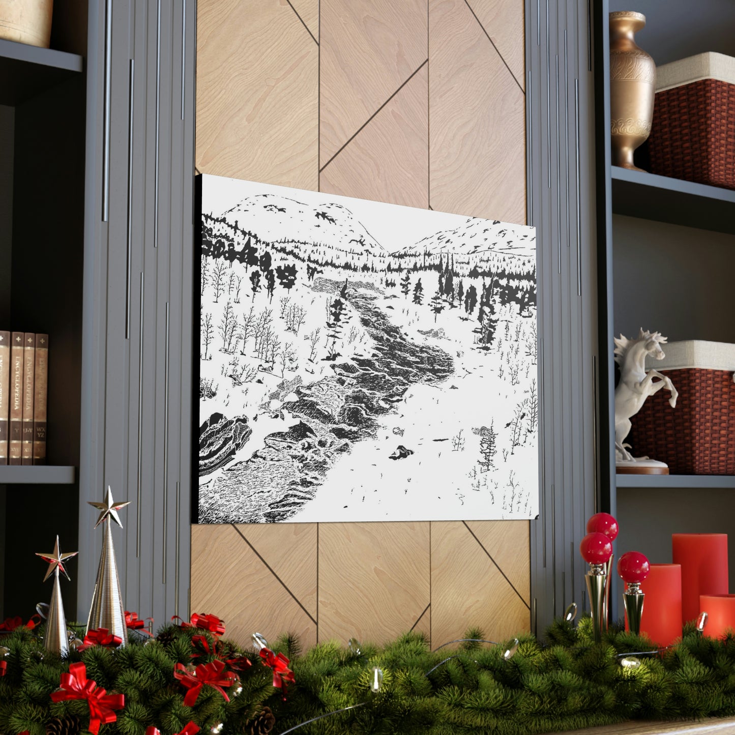 WONDERLUST Reversed Black & White Canvas Gallery Wraps