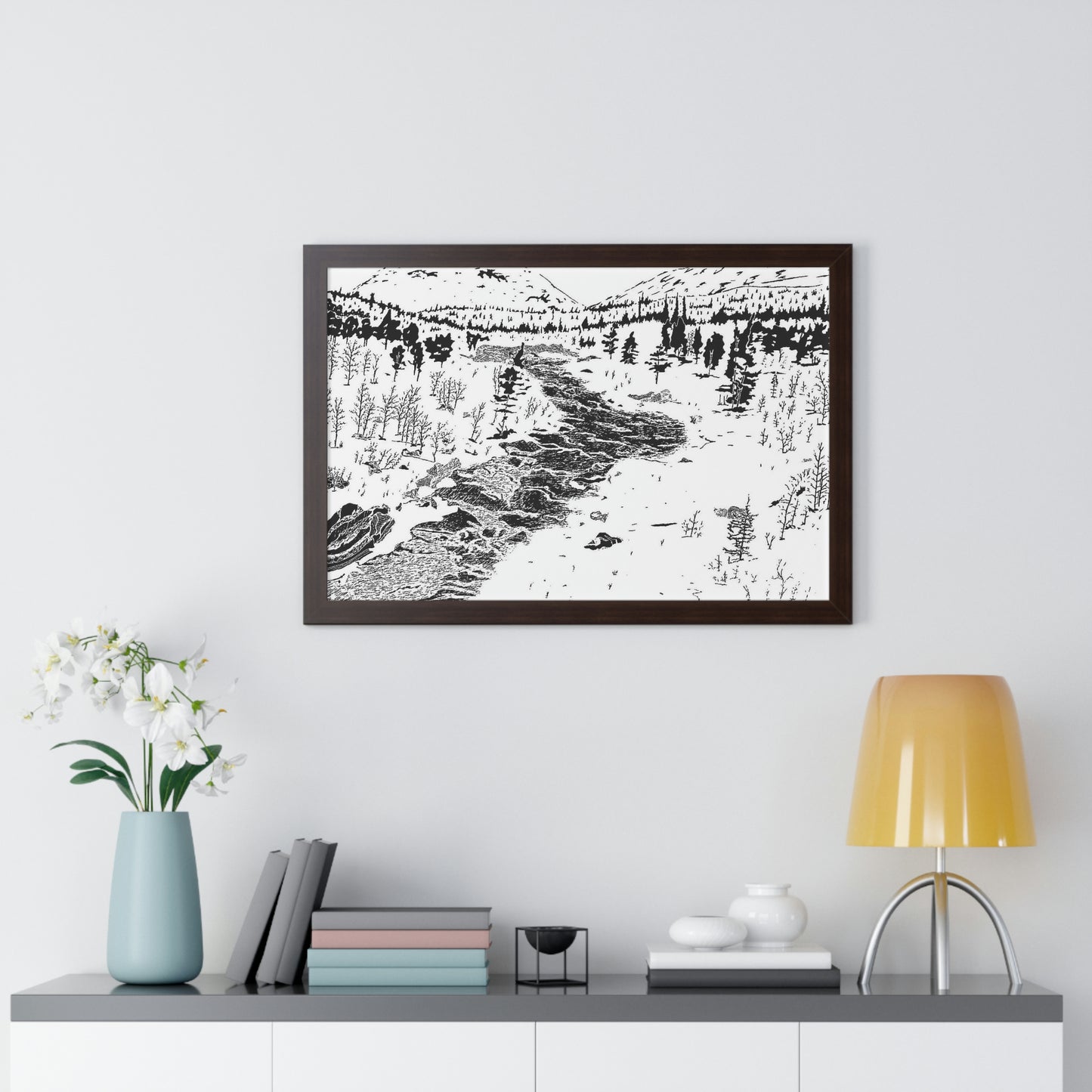 WONDERLUST (REVERSE BLACK & WHITE) Framed Horizontal Poster