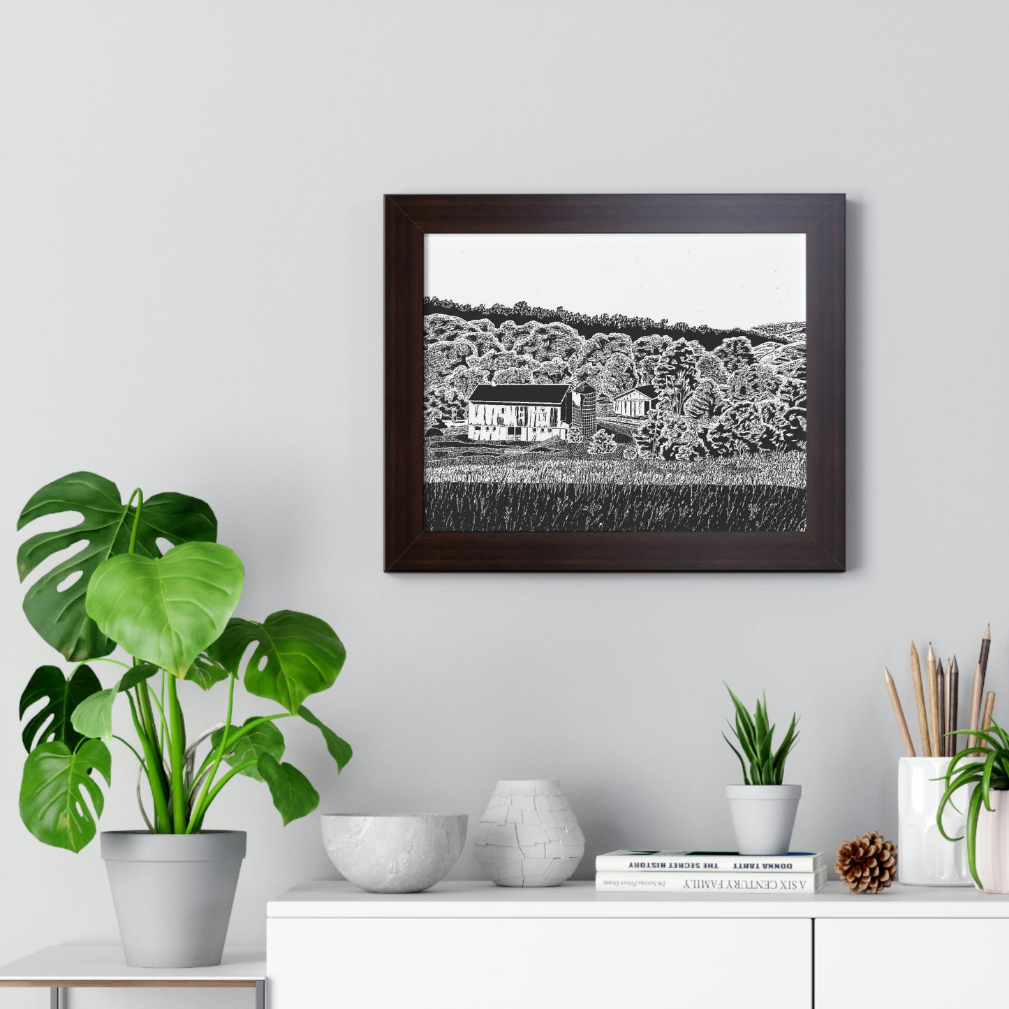 IMPASS (REVERSE BLACK & WHITE) Framed Horizontal Poster