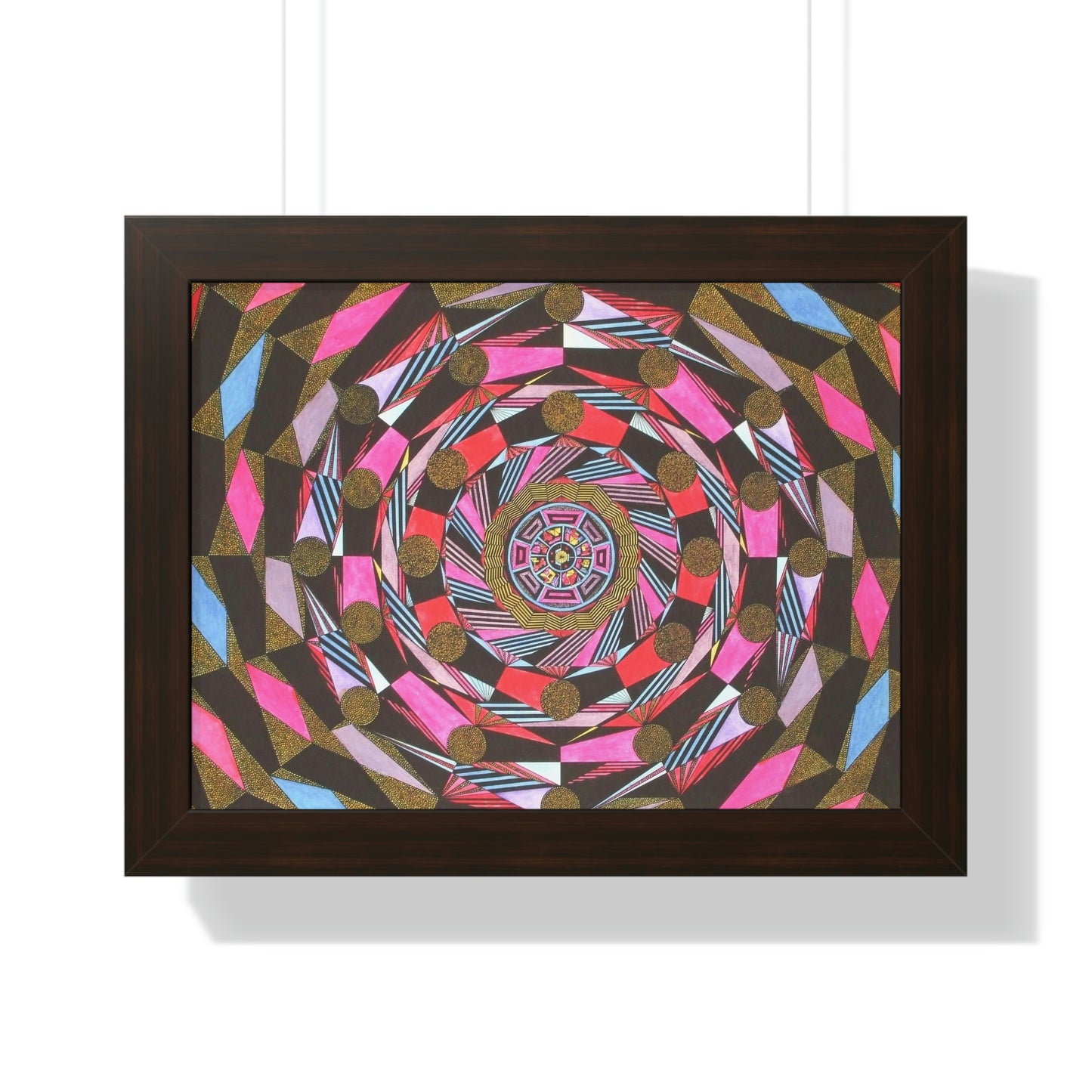 THE ABSTRACT COLONNADE Framed Horizontal Poster