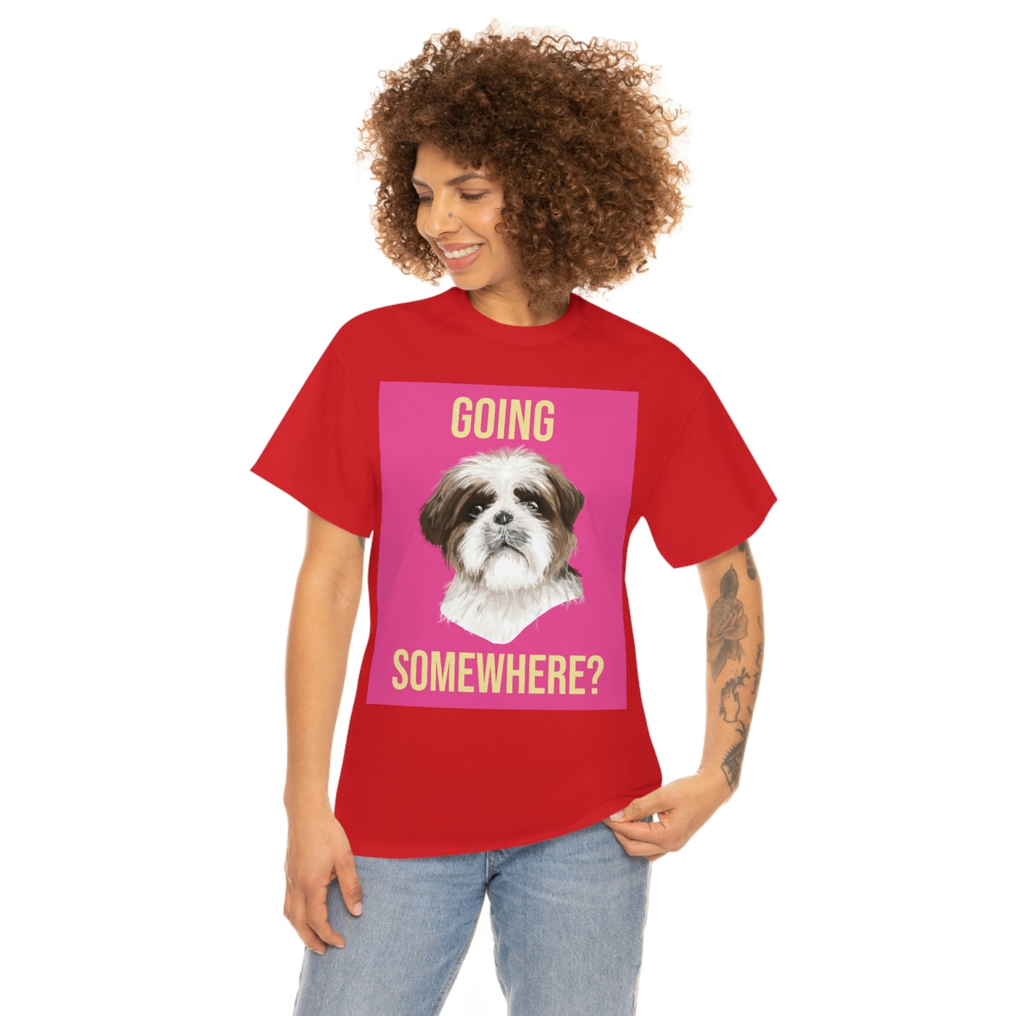 GOING SOMEWHERE? Unisex Heavy Cotton Tee