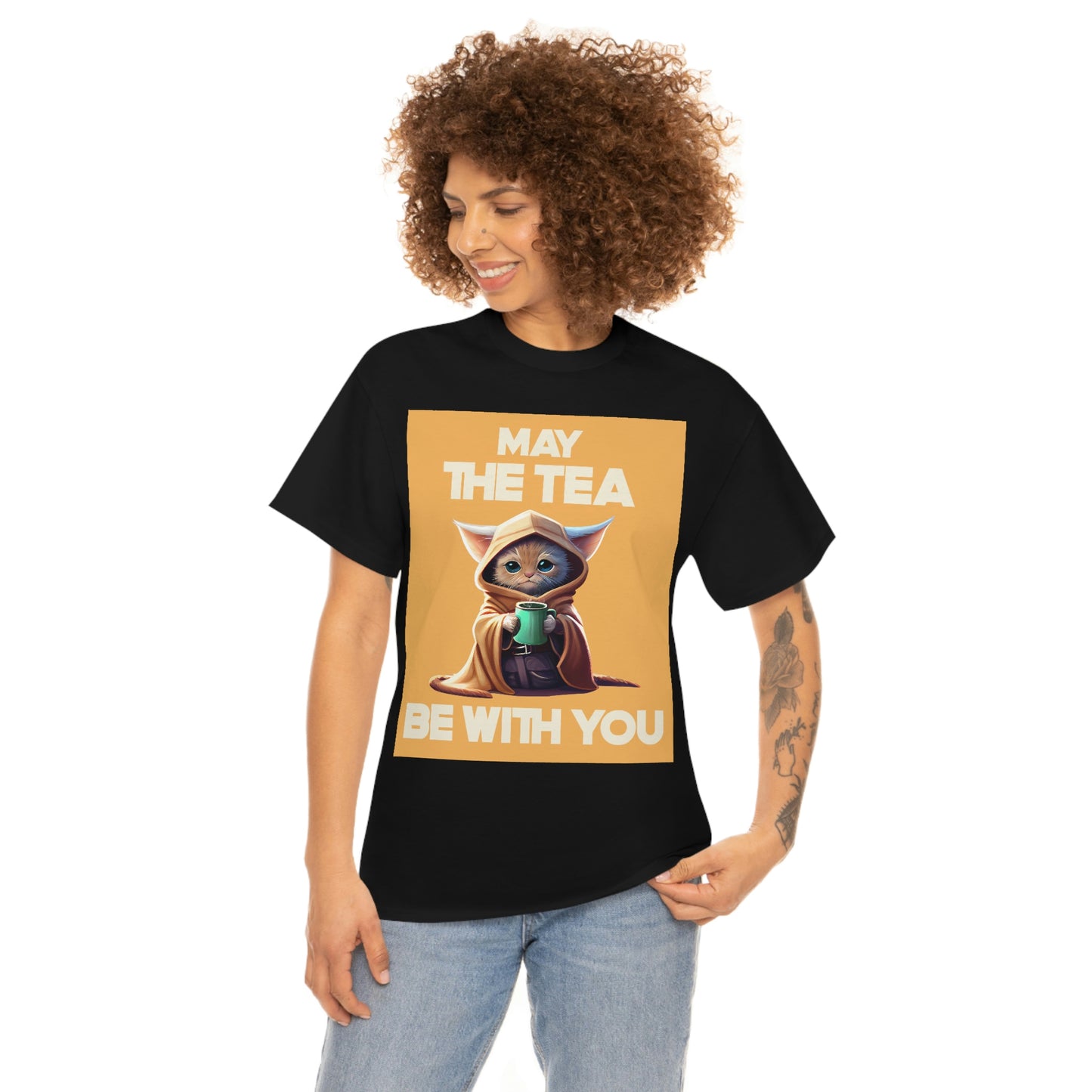 MAY THE TEA BE WITH YOU Unisex Heavy Cotton Tee