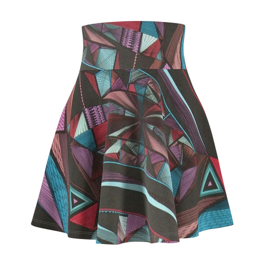 LIGHT DUO MEGALOPOLIS Women's Skater Skirt