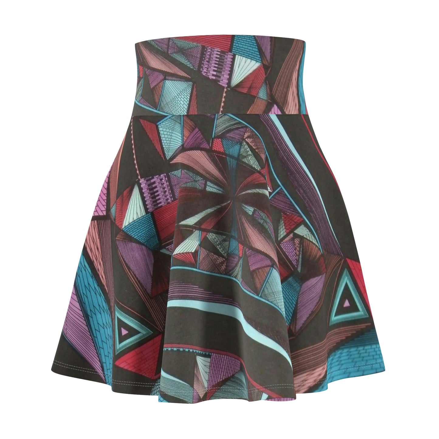 LIGHT DUO MEGALOPOLIS Women's Skater Skirt