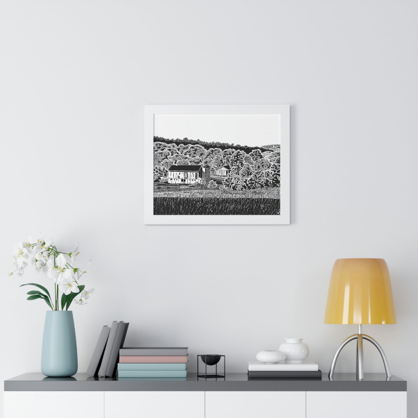 IMPASS (REVERSE BLACK & WHITE) Framed Horizontal Poster