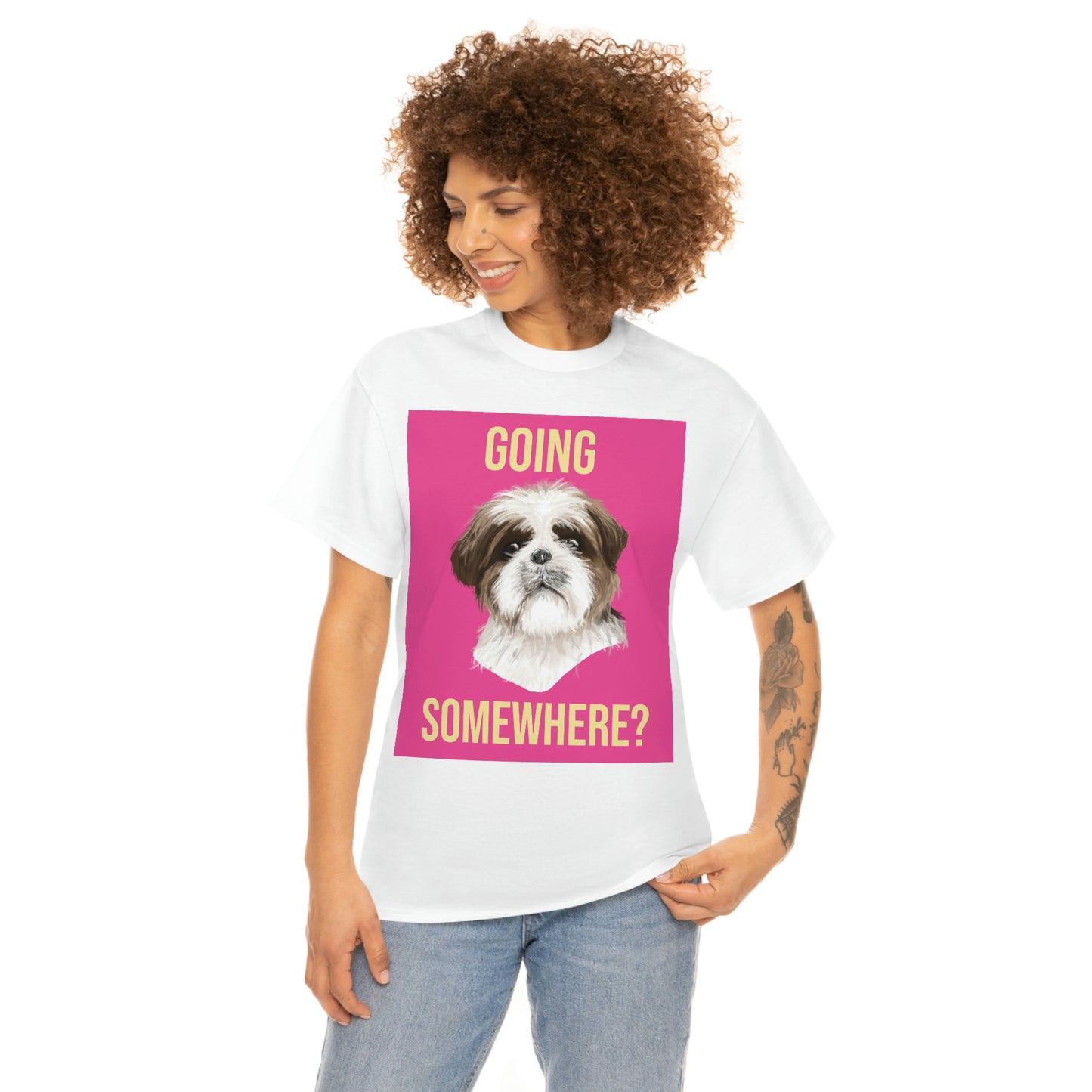GOING SOMEWHERE? Unisex Heavy Cotton Tee