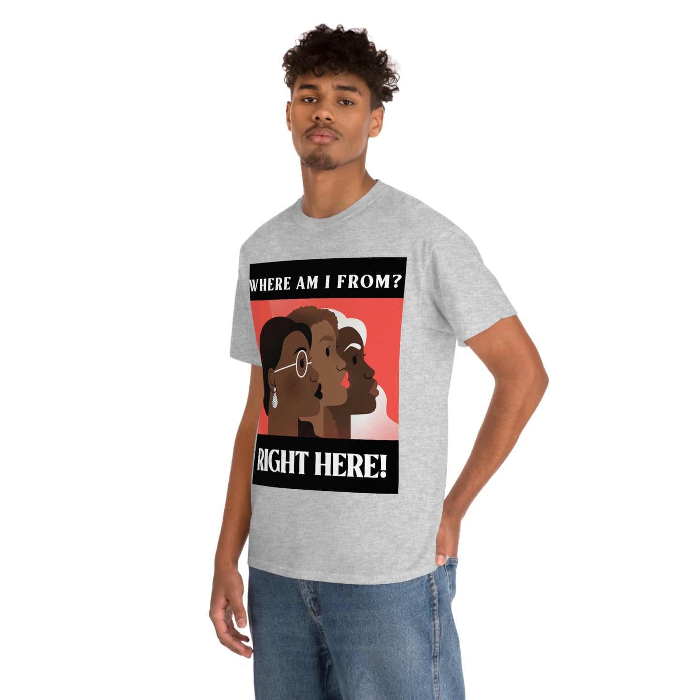 WHERE AM I FROM? Unisex Heavy Cotton Tee
